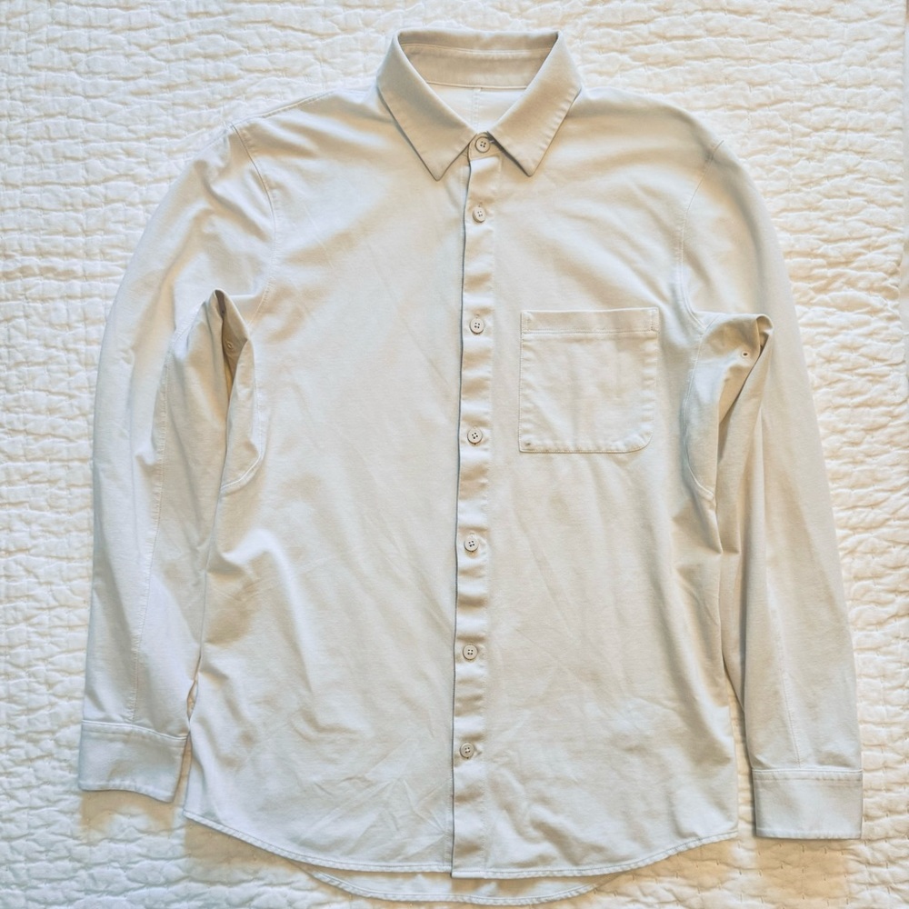 Men’s Extra Small Lululemon Commission Button Up Shirt - Off White